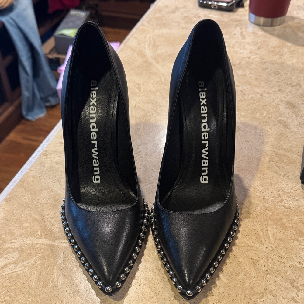 Alexander Wang Black Studded Heels